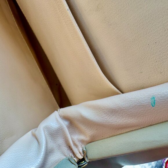 Vintage 50s Needlepoint Floral Tapestry Handbag - Picture 9 of 13